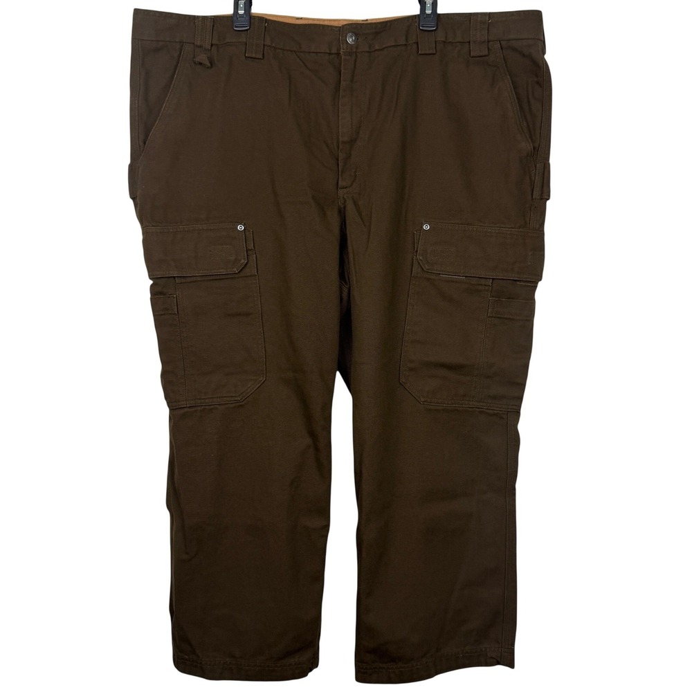 Duluth Trading Co Fire Hose‎ Relaxed Fit Cargo Work Pants Mens 48x28 Dark Brown